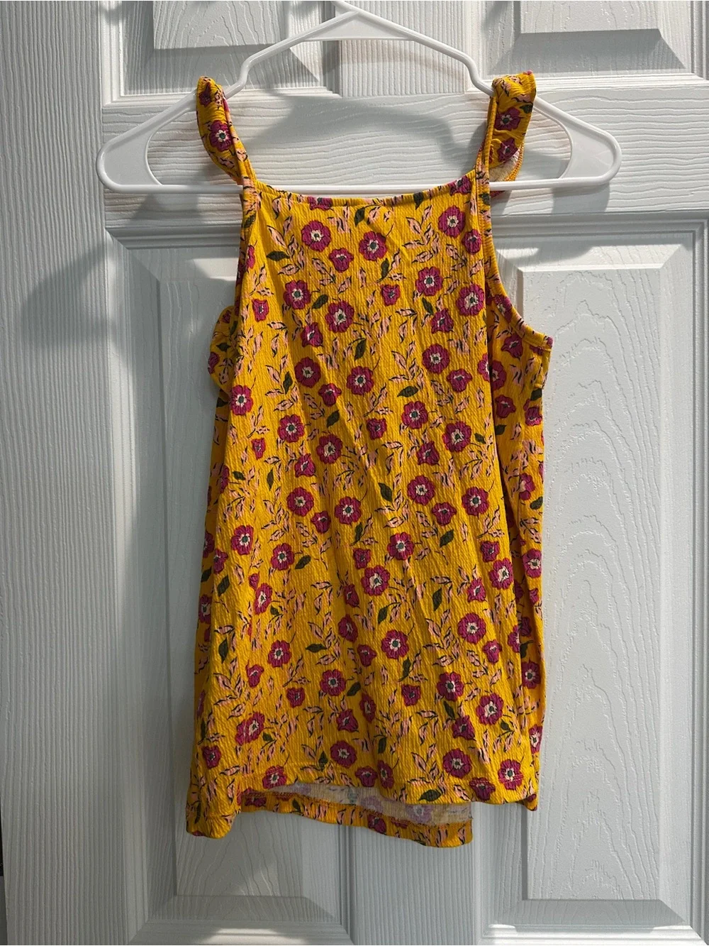Carter's Yellow Floral Ruffle Tank